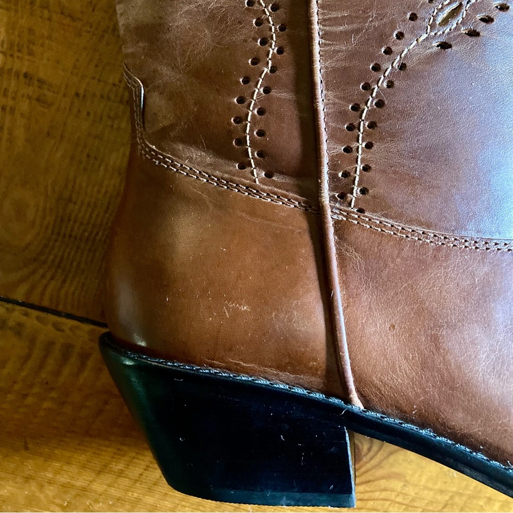 Matisse Albuquerque Prairie Leather Cowboy Boots Western Brazil Brown Size 7.5 - Picture 11 of 14